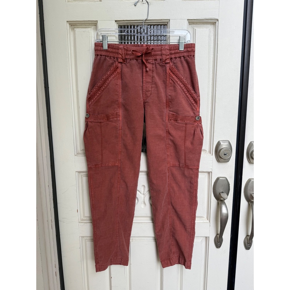 Anthropologie Pilcro Utility Cargo Pants Washed‎ Burnt Orange Women's Size 25